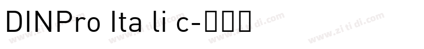 DINPro Ita li c字体转换